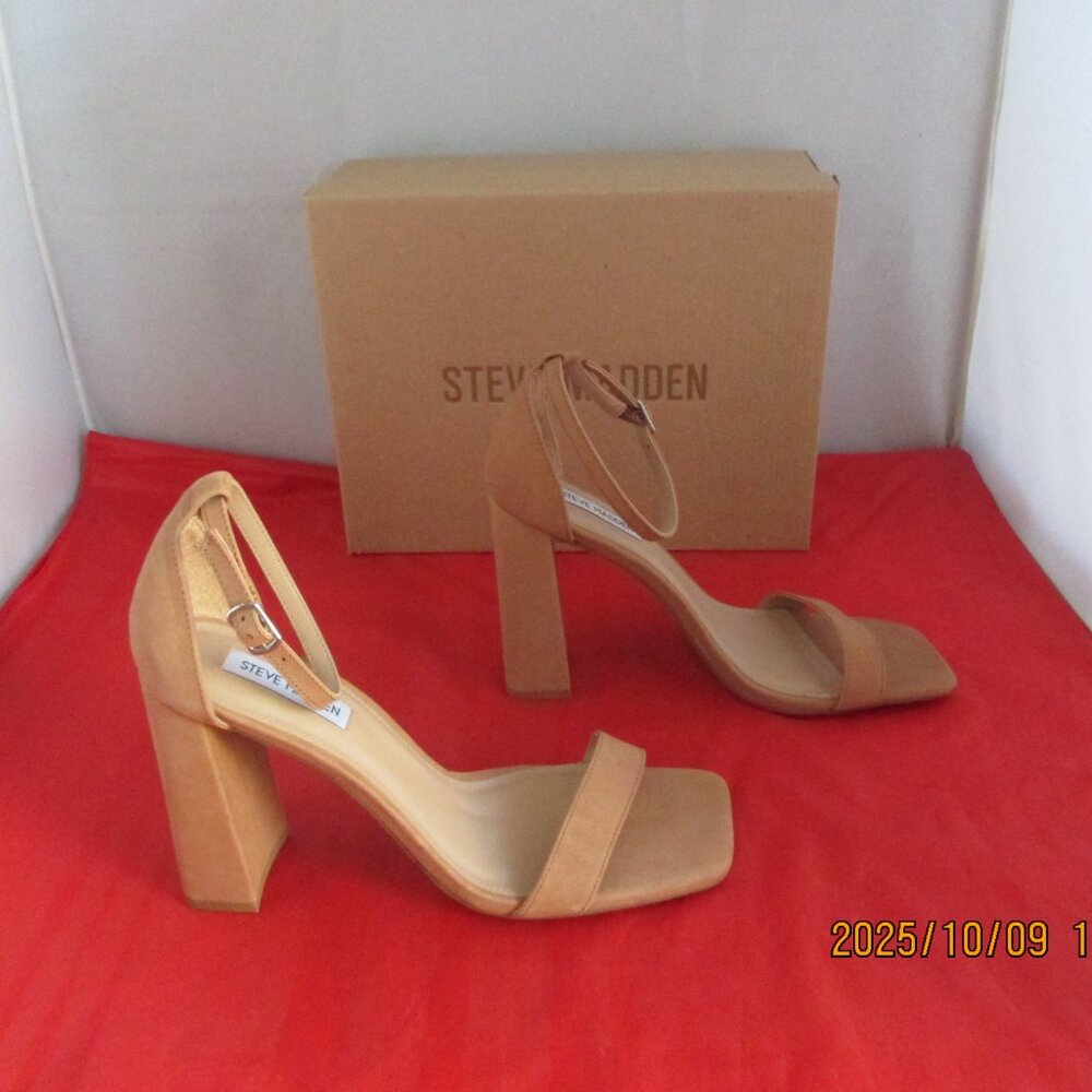 Steve Madden Women's Tiaa Two-Piece Dress Sandals $89 - Size 9 1/2 - Camel -1382